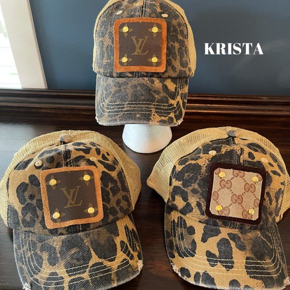 Upcycled Luxury leopard trucker hat main image 6